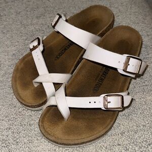 Kids Birkenstock white sandals